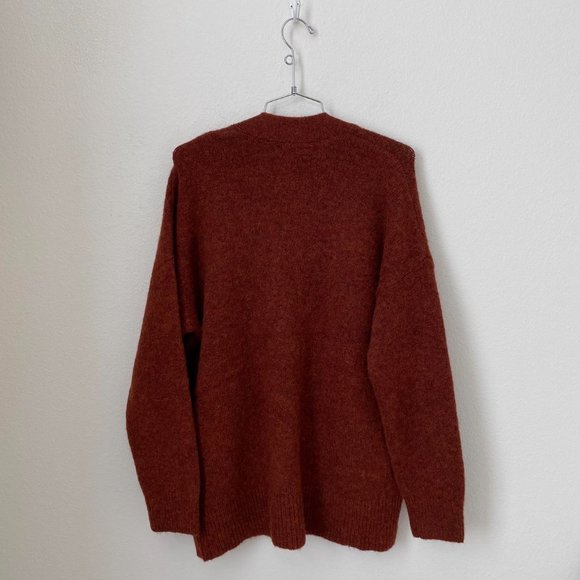 NWT Madewell Allston Double Button Cardigan Sweater in Cranberry Size Small - Picture 3 of 14